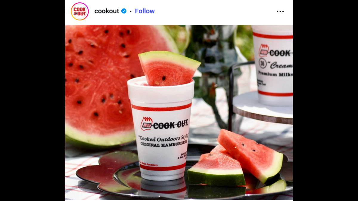 Cook Out’s highly-anticipated watermelon shake is coming back to the menu soon.