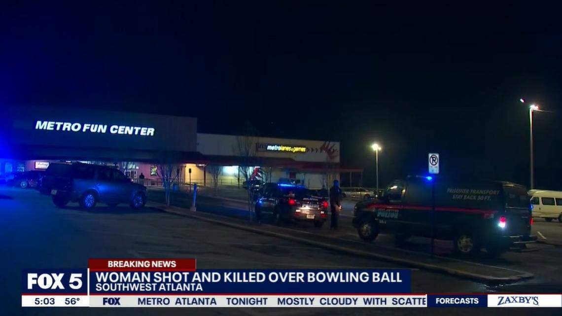 A woman was fatally shot when an argument over a bowling ball escalated into violence outside a venue in Atlanta on March 17, police said.