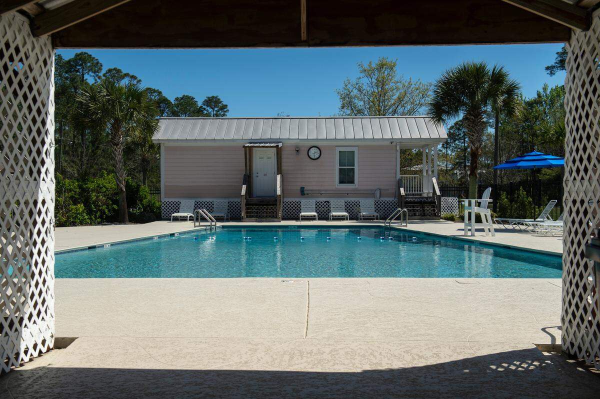 The Timber Ridge Pool, which is only open to residents, in the Timber Ridge subdivision in Pass Christian on Tuesday, March 25, 2025.