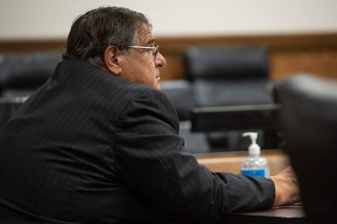 Alan Moran’s attorney Donald Rafferty appeared at court in Gulfport on Thursday, Sept. 15, 2022 to argue for a motion to stall a civil case filed by a Hancock County couple who are suing Alan Moran over their minor son’s claims that he was sexually assaulted at work until after Moran’s ongoing criminal case is completed.