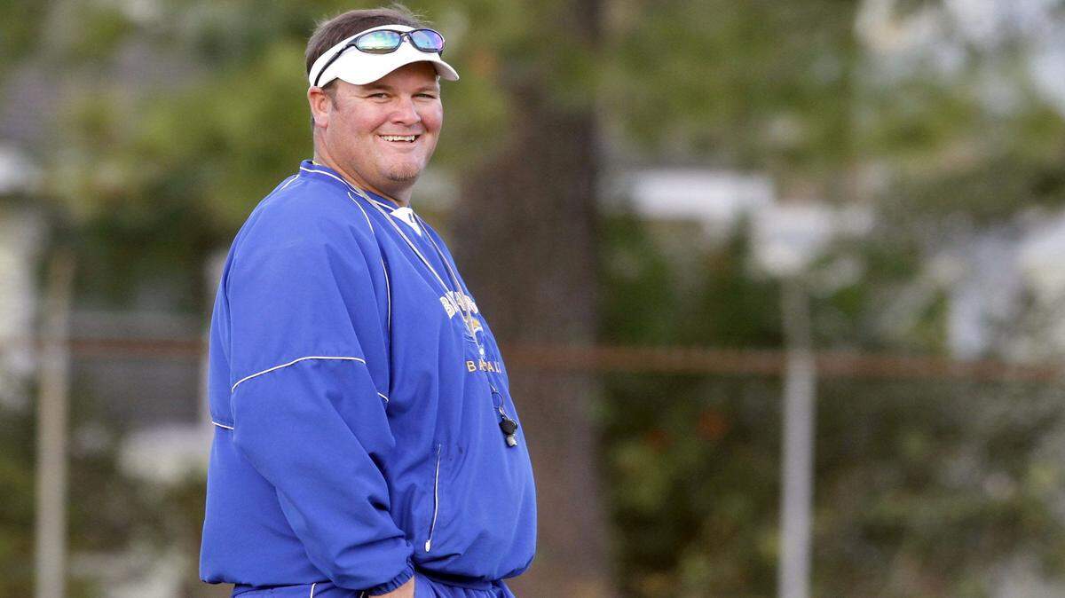 TIM ISBELL/SUN HERALD 
 Jeff Hopgood has decided to join his former head coach, Rocky Gaudin, at Hancock High. He spent the last 12 years at Bay High and took over as head coach in 2009.