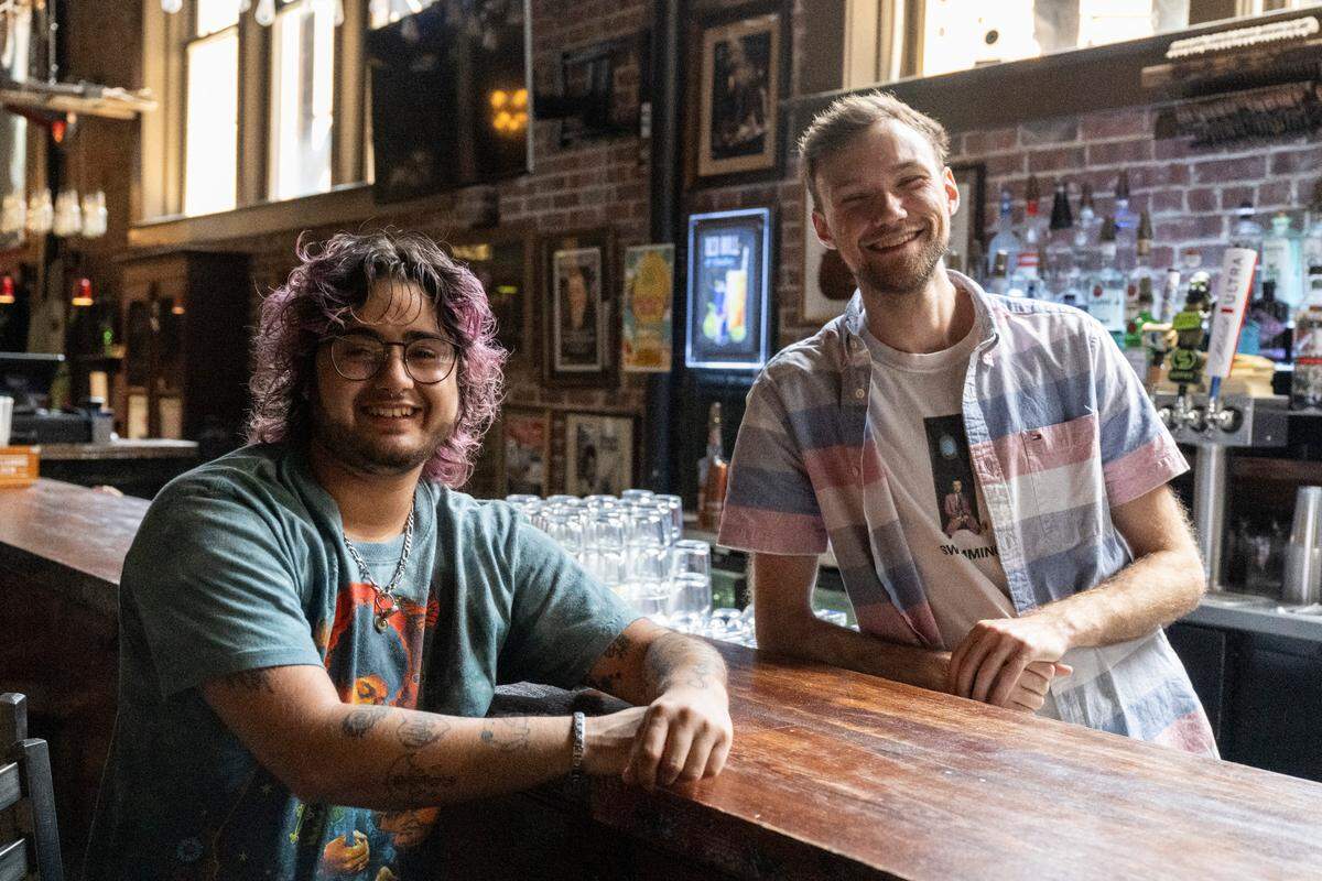 Tree Dumont, left, and Tailor Laird, bartenders at Ground Zero Blues Club in Biloxi, pose for a portrait at the venue on Wednesday, June 25, 2025.