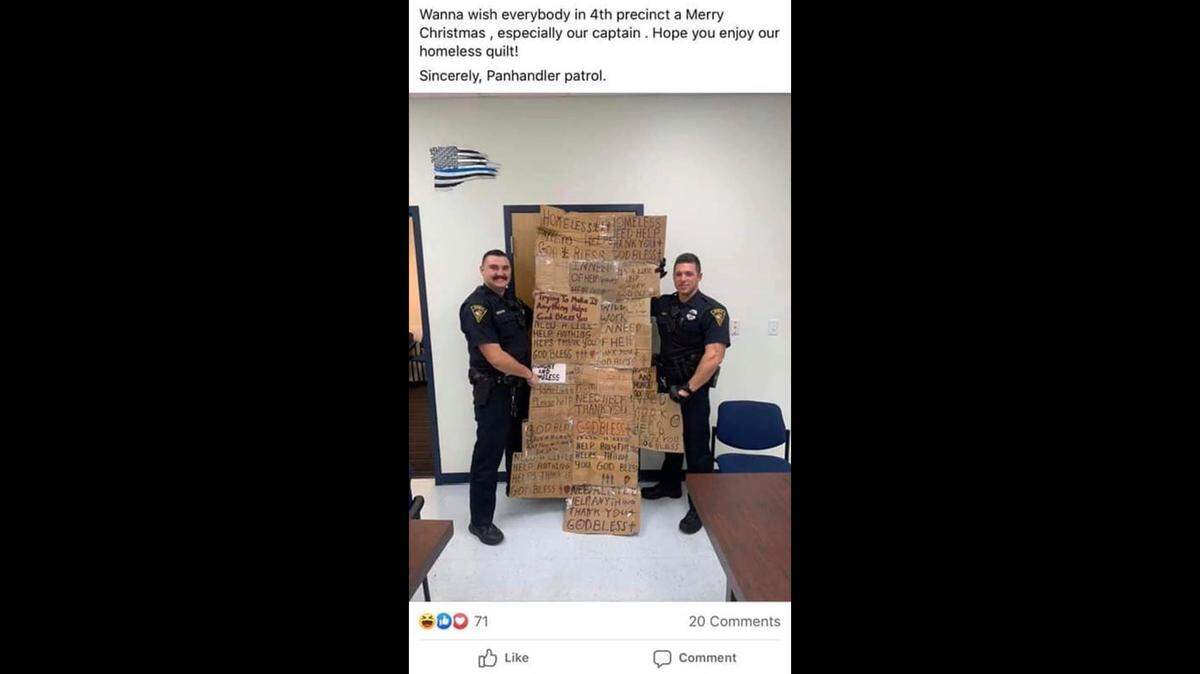 This is the initial post by members of the Mobile, Alabama, police that resulted in an apology on Monday.