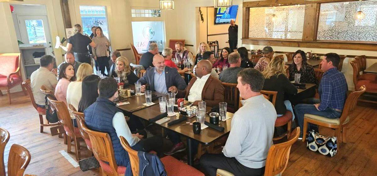 Two tables full of friends and business associates from South Mississippi gathered at Lazy Oak Restaurant in Ocean Springs and left a $3,500 tip for their two waiters as a holiday surprise in 2023. They returned for a fourth year on Wednesday, surprising servers at Brew Paddle Cafe in Biloxi.