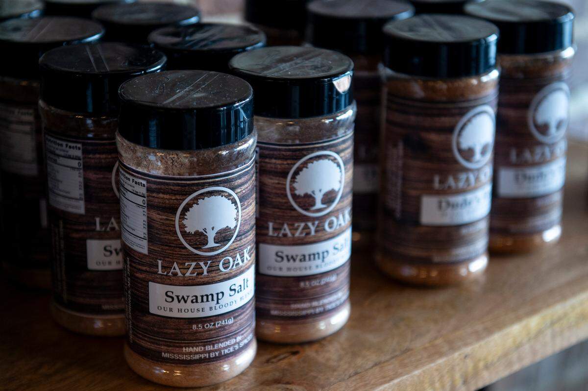 Spice blends used at Lazy Oak in Gulfport and Ocean Springs are for sale, and their own sauces soon will be available.