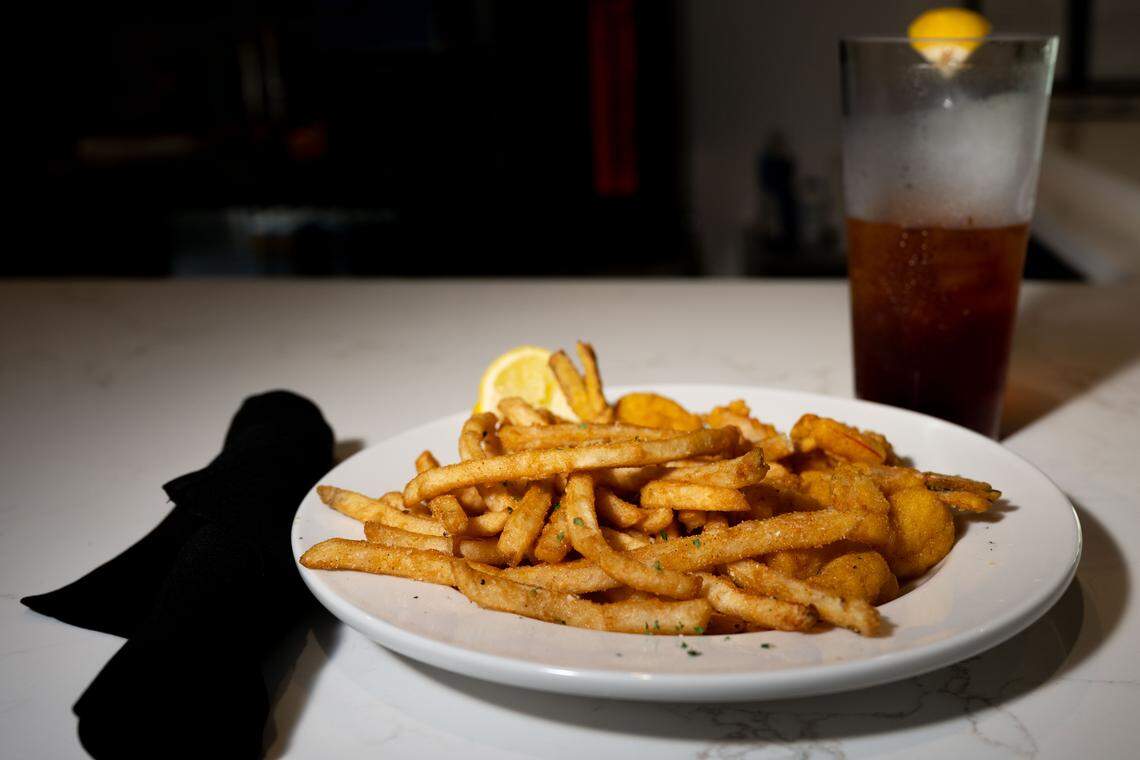 Wednesday’s special at the new Bacchus on the Bluff in Gulfport is  shrimp  Gulf shrimp platter prepared fried, grilled or blackened..