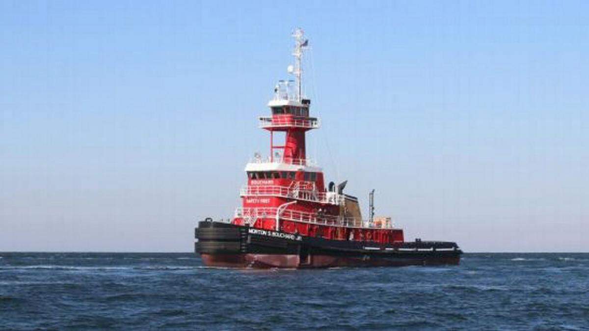 VT HALTERSea trial for M/V Morton S. Bouchard Jr., which is the first of the two 130-foot, 6,000-hp articulated tug barge tugs that VT Halter Marine is building for Bouchard Transportation.