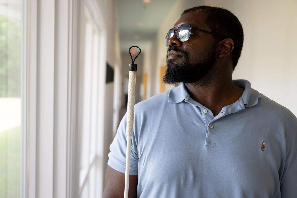 Courtez Tyler poses for a portrait at the Mississippi EMERGE Center in Long Beach on Tuesday.