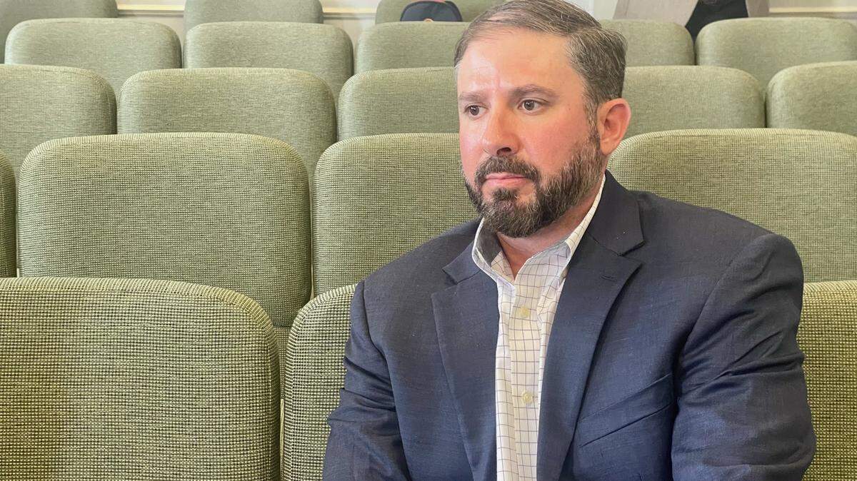 Derek Bullock on Wednesday attends a Gulfport Municipal Election Commission meeting, where five commissioners voted to disqualify him from the Feb. 18 special election for the Ward 5 City Council seat. Bullock plans to appeal the decision.
