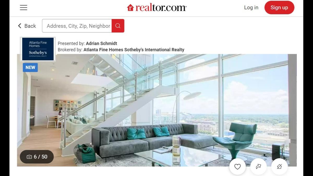NFL star Julio Jones is selling his posh two-story penthouse in Atlanta for $2.6 million, according to a Realtor.com listing.