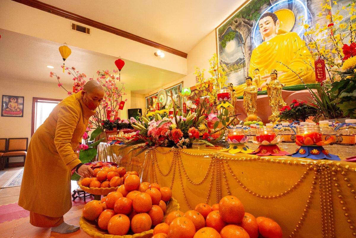 Biloxi’s Buddhist temple, Chua Van Duc, celebrates the Lunar New Year Friday, February 12, 2021.