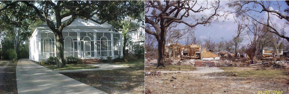 The house at 309 East Scenic Drive in Pass Christian was built in 1890 as a rental cottage for the Mexican Gulf Hotel. After the hotel burned, the cottage was moved closer to the beach. Amy and Jeff Steiner had only 13 months to enjoy her restored childhood home before Katrina destroyed it.