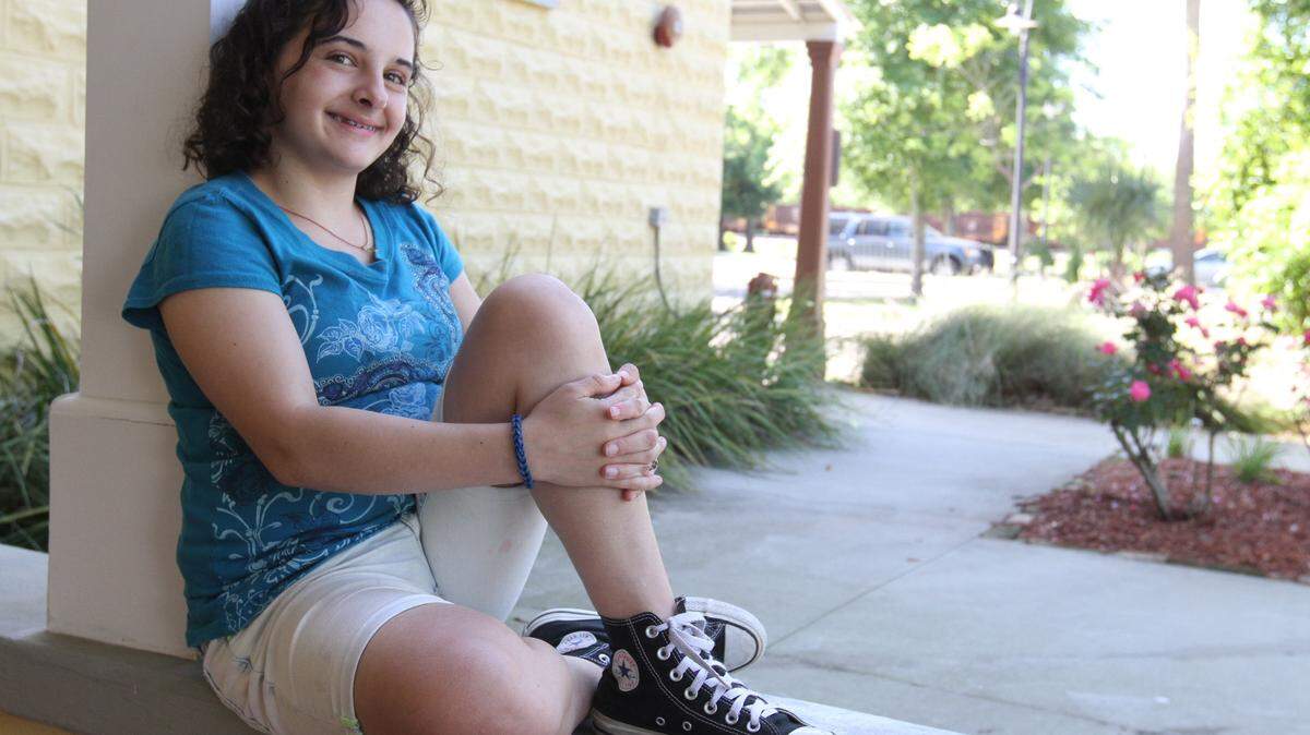 JOHN FITZHUGH/SUN HERALD 
 Bay-Waveland Middle School eighth-grader Amaya Clark was optimistic before she headed to Jackson on Thursday to co-sponsor a bill in the Mississippi Junior Youth Legislature that would have banned workplace discrimination against LGBT employees.
