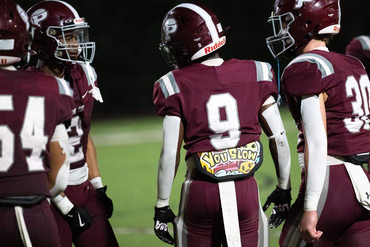 Picayune running back Xavier Dennis (9) carried the Maroon Tide to a playoff win over Hancock on Friday.