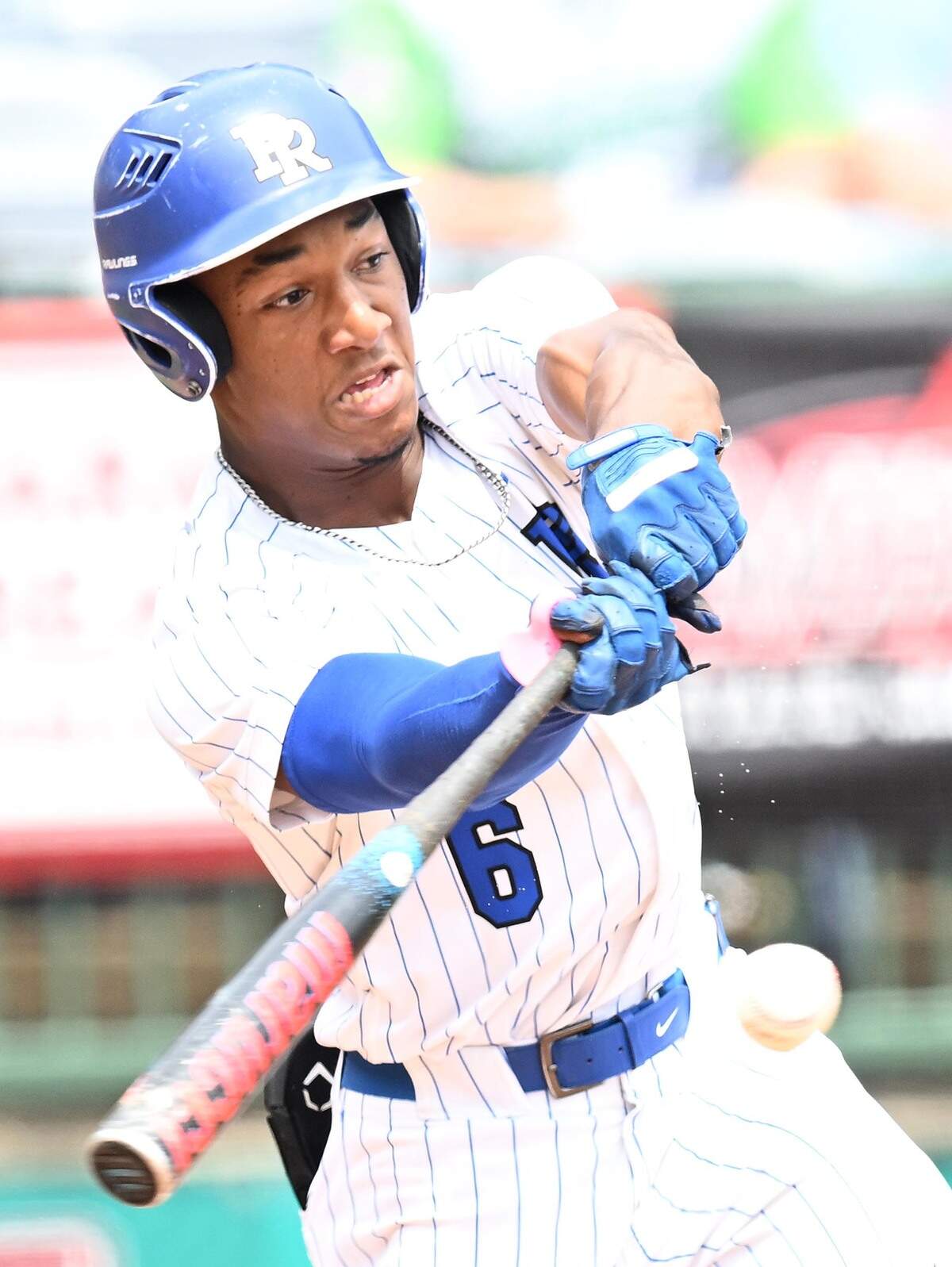 Pearl River Central's Kendall Morrison takes a cut against Saltillo in Game 3 of the MHSAA Class 6A state championship series at Trustmark Park in Pearl on May 21.