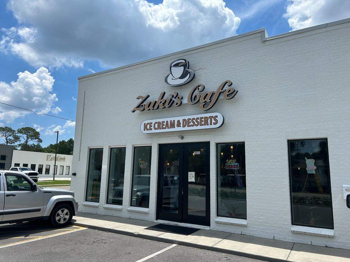 Zaki’s Cafe is open on E Pass Road in Gulfport, Mississippi.
