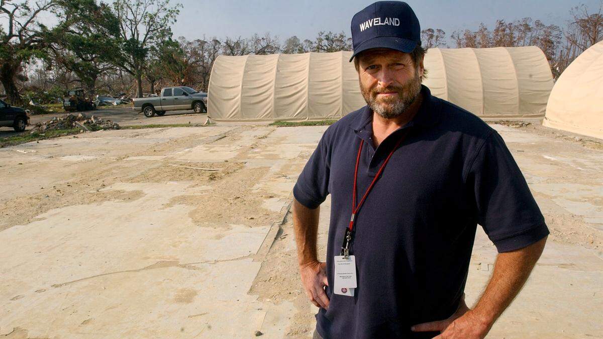 Less than two months after Hurricane Katrina in August 2005, Waveland Mayor Tommy Longo stands n front of what used to be Waveland City Hall. Longo led the city until the end of 2010, the year of the BP oil spill.