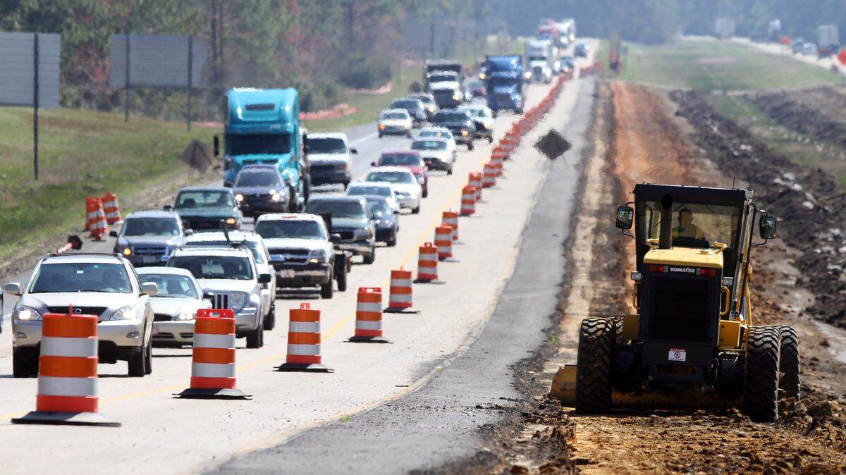 JOHN FITZHUGH/SUN HERALD/FILEIn 2009, the addition of a third lane on Interstate 10 between Interstate 110 and Exit 50 in Ocean Springs caused traffic delays. MDOT has announced that the stretch of road between Ocean Springs Exit 50 and Vancleave-Gautier Exit 57 will be widened to six lanes in a two-year construction project.