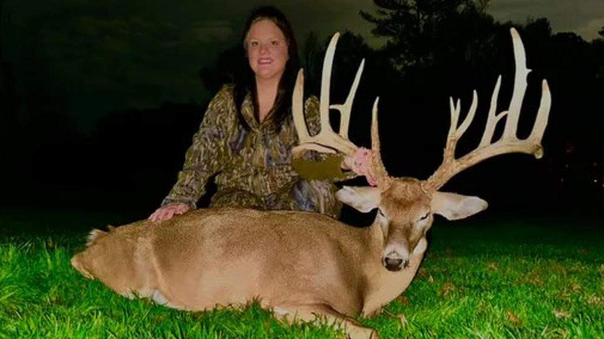 Megan Ashley of Raleigh harvested this 17-point buck on Dec. 26. 
