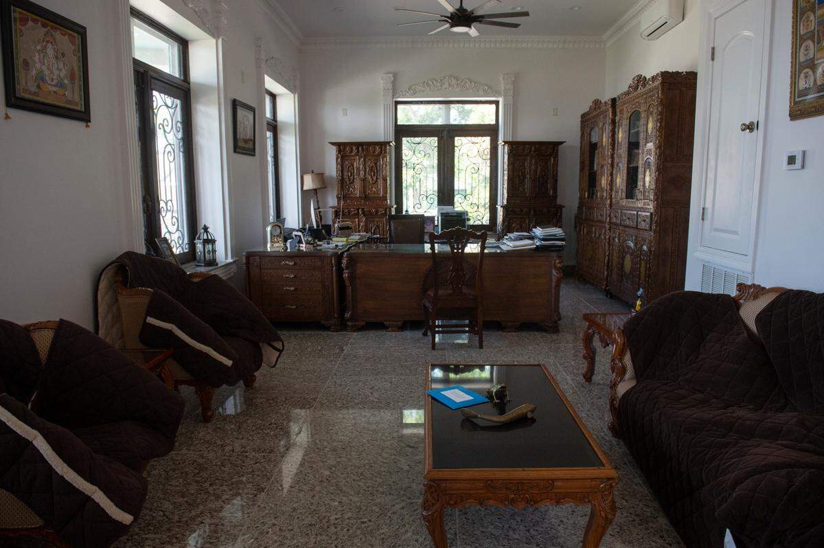 The office space of Binoy and Abha Mishra’s home on Scenic Drive in Pass Christian on Tuesday, May 16, 2023.