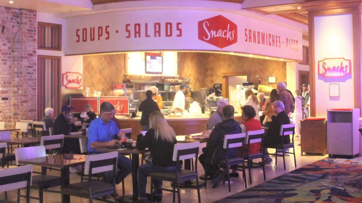 Snacks inside the Beau Rivage Casino in Biloxi has sandwiches, soups, salads and more for diners who want to eat there or order to-go food.
