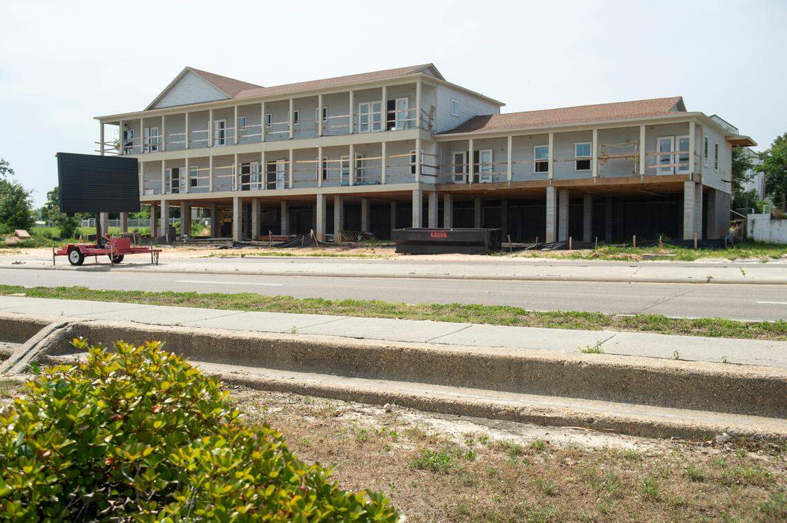 Work continues on The Beach House in Pass Christian.. According to developer Jourdan Nicaud, the project is estimated to be completed by Cruisin’ the Coast.