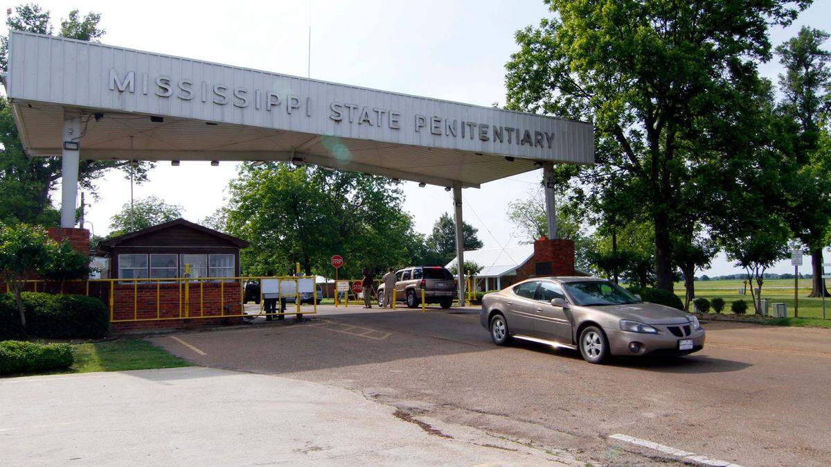 FILE - In this May 19, 2010 photograph, traffic moves past the front of the Mississippi State Penitentiary in Parchman, Miss.