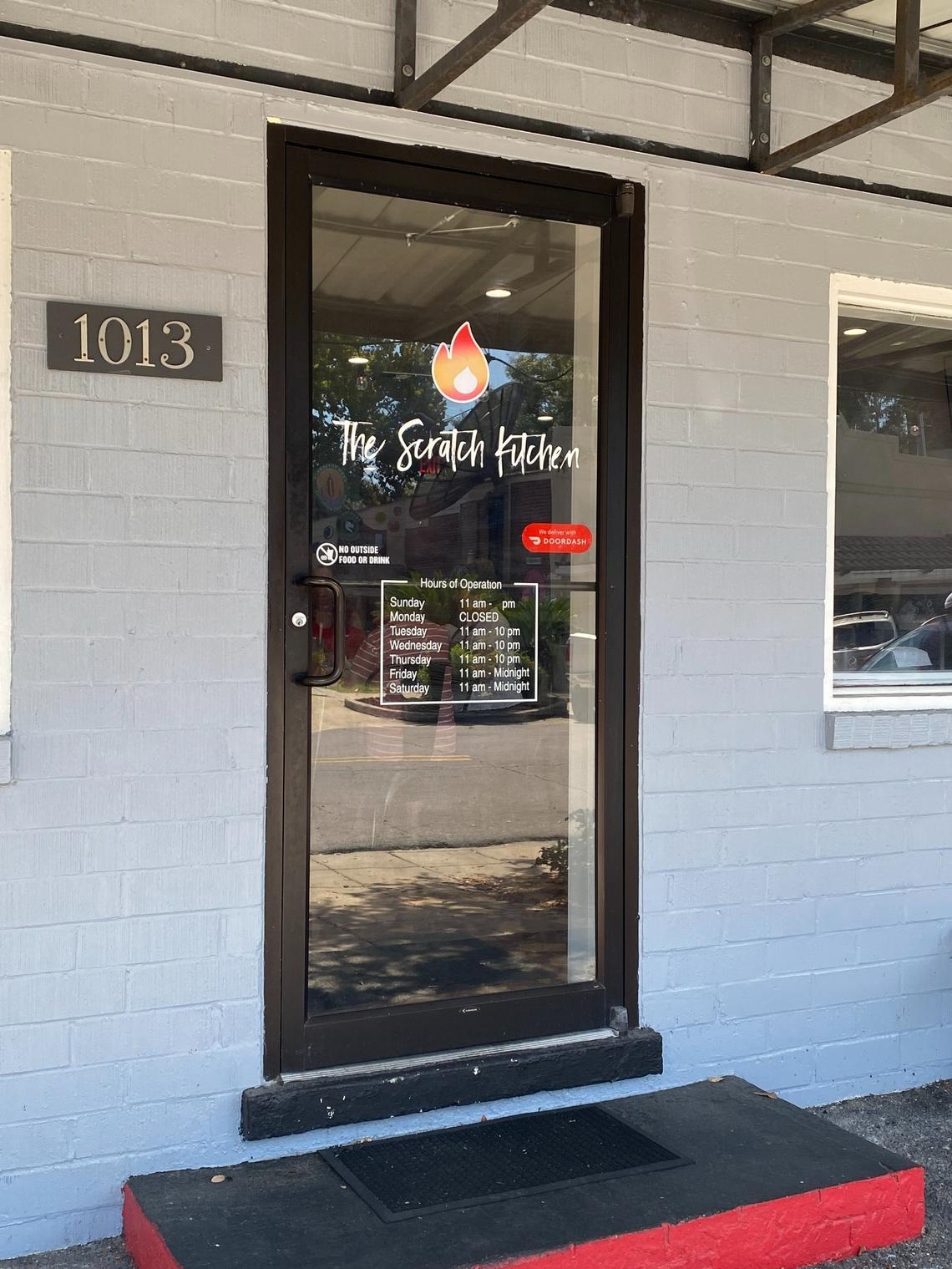 The hours and outdoor look of the Scratch Kitchen.