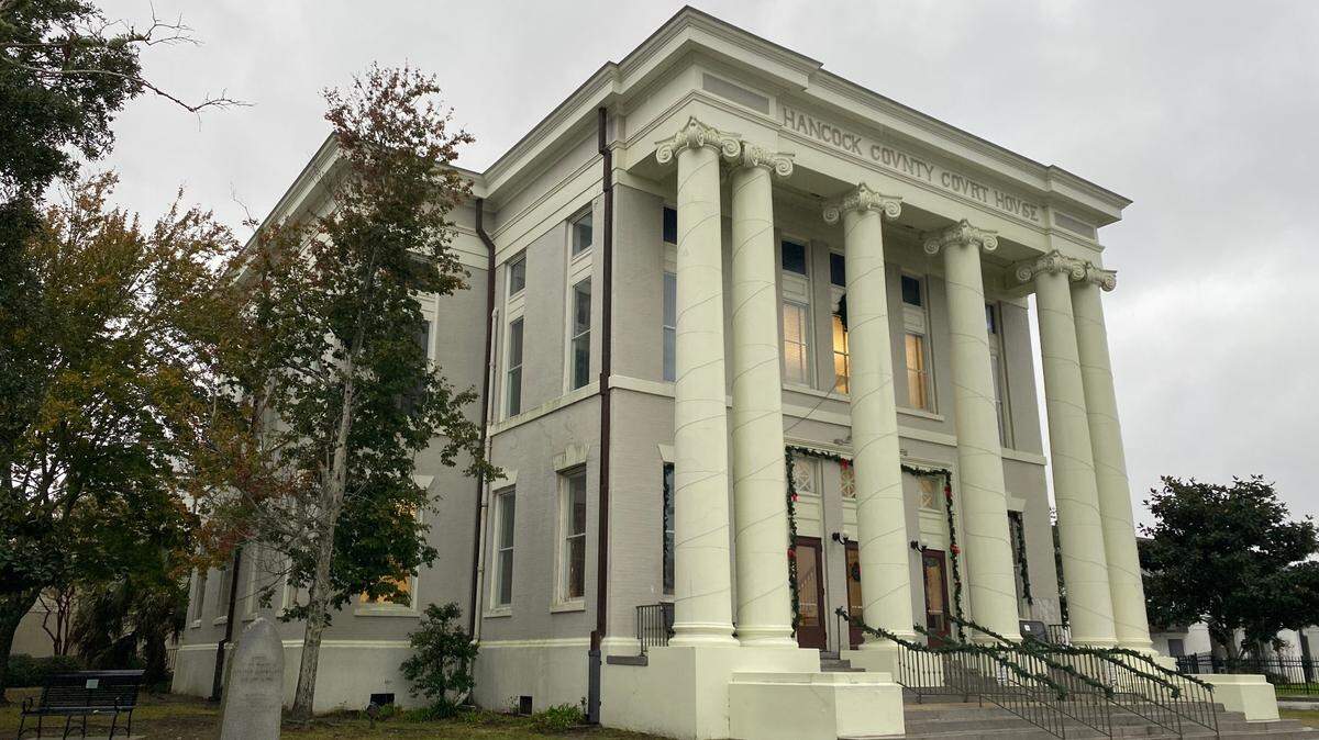 The Hancock County Courthouse in Bay St. Louis on Tuesday, Dec. 10, 2024. County leaders have started discussing the possibility of building an updated court facility in a new location but say they must wait for a cost estimate before making a final decision.