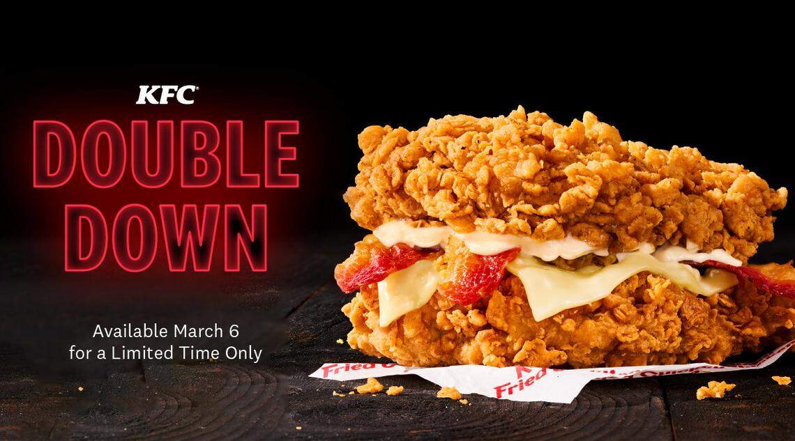 After a 10-year hiatus, KFC customers can again order the Double Down sandwich for a limited time starting March 6.&nbsp;