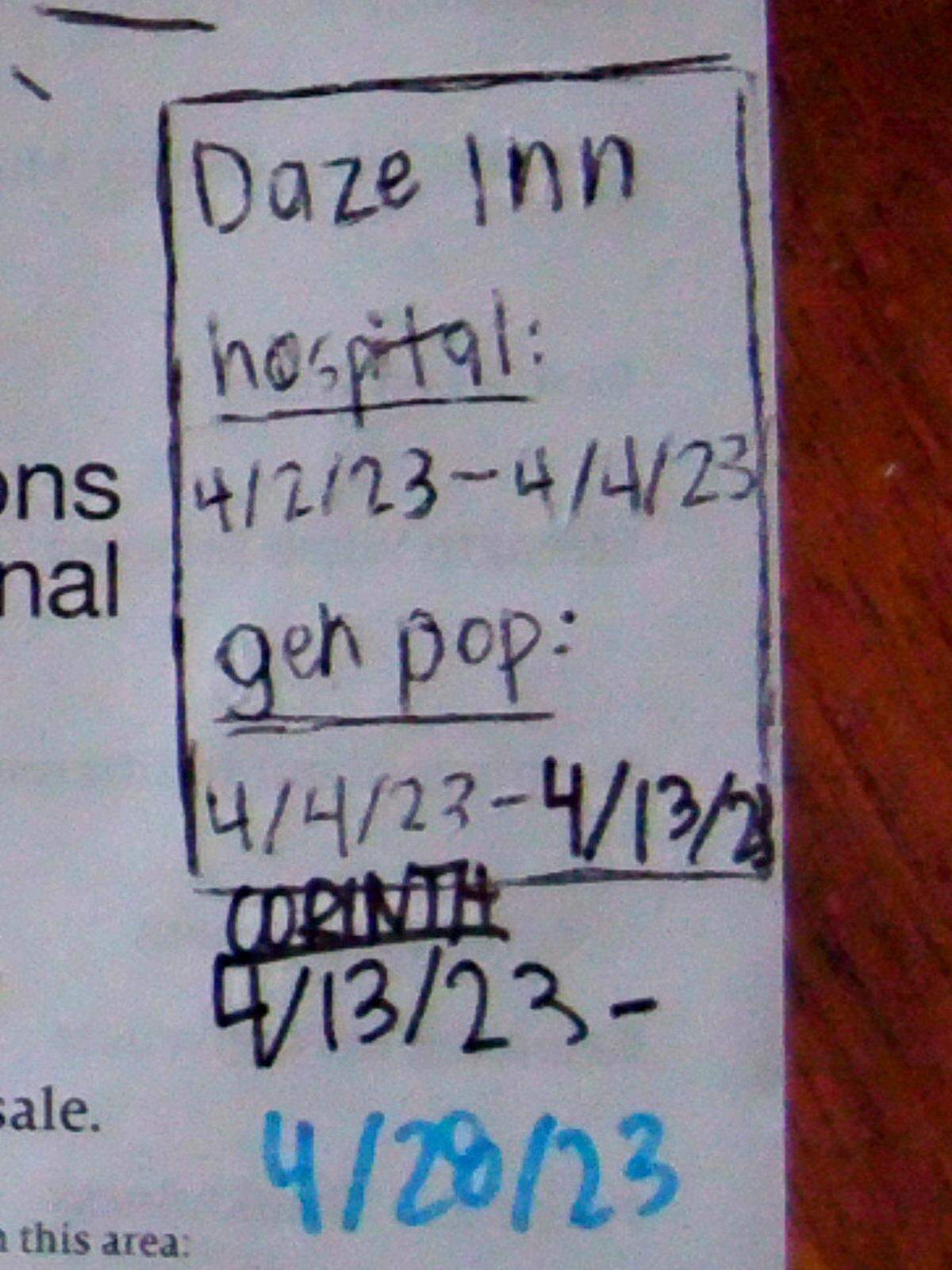 Caption: In her planner and Bible, Jones kept track of the time she spent at Baptist-DeSoto, in jail and at a crisis stabilization unit in Corinth, Mississippi, where she eventually received treatment.