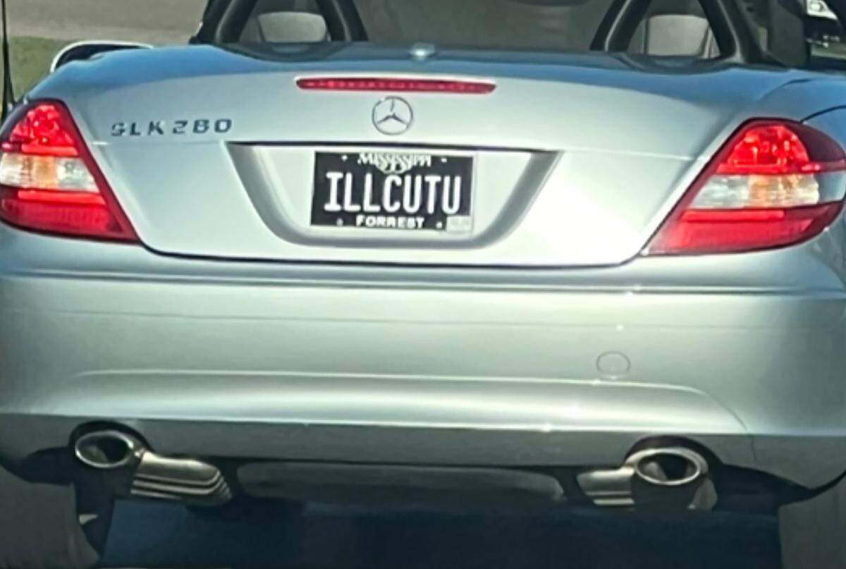 Watch out, this driver may just cut you off while sporting this “ILLCUTU” license plate.