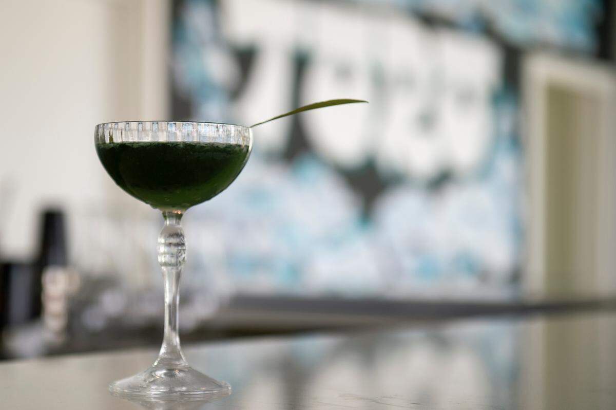 A Pandan Daiquiri, a cocktail consisting of rum, pandan syrup and lime, at Toro Sushi and Sake in Bay St. Louis on Wednesday, Aug. 28, 2024.