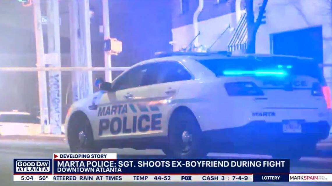 A MARTA police sergeant got into an argument with her ex-boyfriend and shot him when he attacked her in Atlanta, Georgia, on Jan. 30, police said.