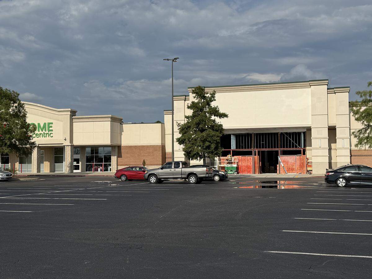 Construction is under way to convert a former furniture store at Crossroads Shopping Center in Gulfport into a new HomeGoods store.