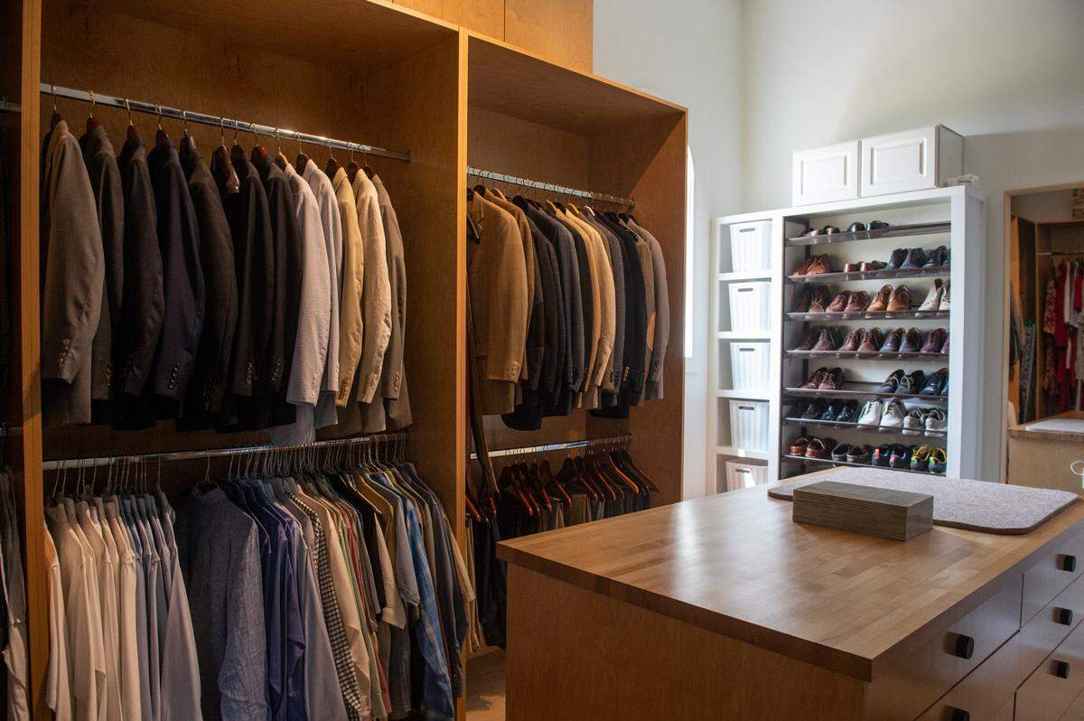 The walk-in closet inside a house for sale off of Rue Rivage in Ocean Springs on Friday, June 9, 2023.