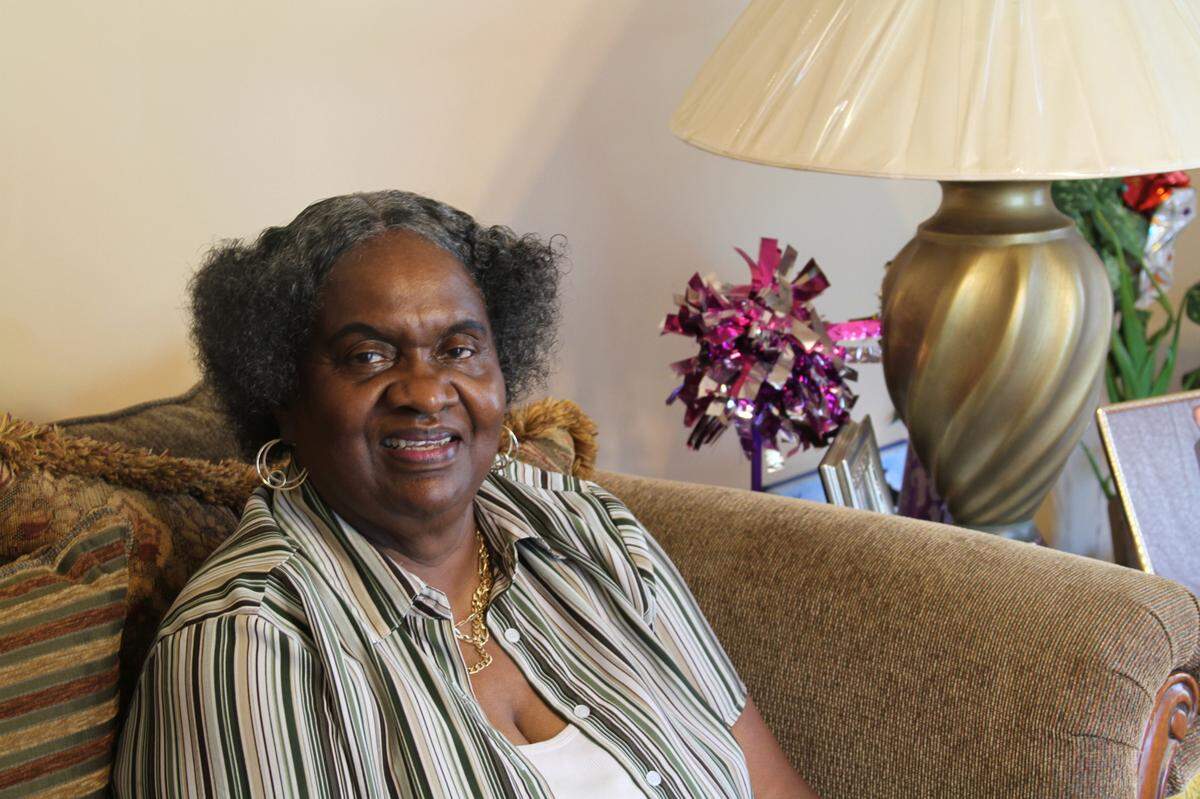 Georgia May Idom’s father moved the family to Turkey Creek when she was a young child so he could work at the Phoenix Naval Stores plant. The family had been living on a farm and picking cotton near Forest, Mississippi. Idom spent her teaching career in Florida, but returned to Turkey Creek and built a house on family land. She loves the community and visiting wiith old friends.