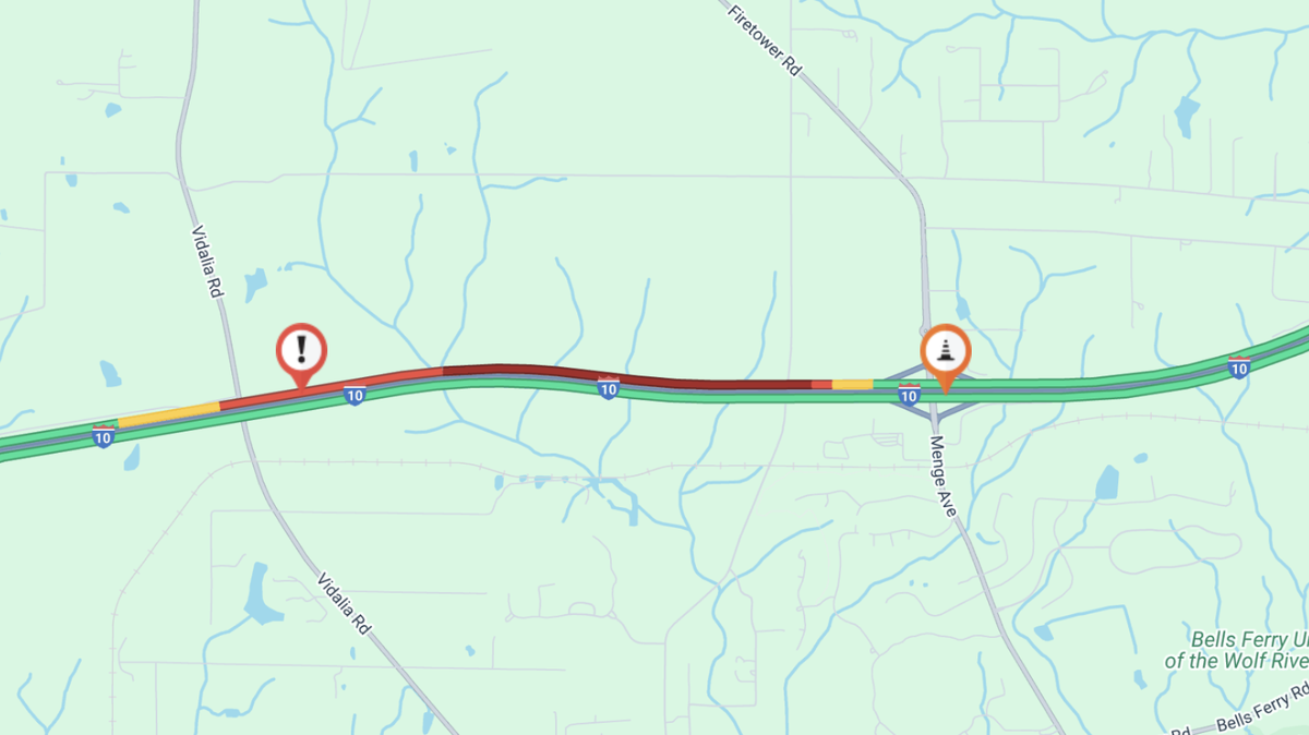 MDOT warned of more delays on Friday in westbound lanes of Interstate 10.