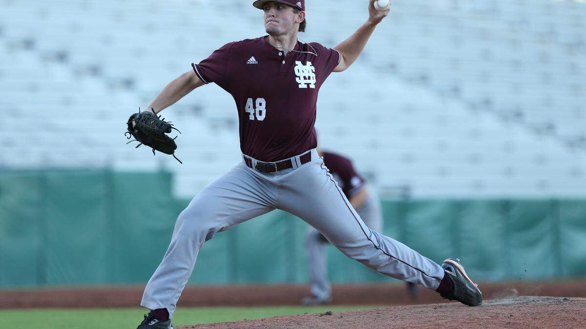 KELLY PRICE/MSU ATHLETICS 
 Mississippi State freshman Konnor Pilkington, an East Central product, has thrown well for the Bulldogs this season.