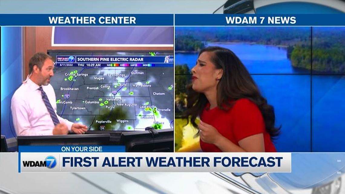 A Mississippi news anchor and meteorologist performed a duet from “Grease” during a broadcast on Friday, Aug. 12.