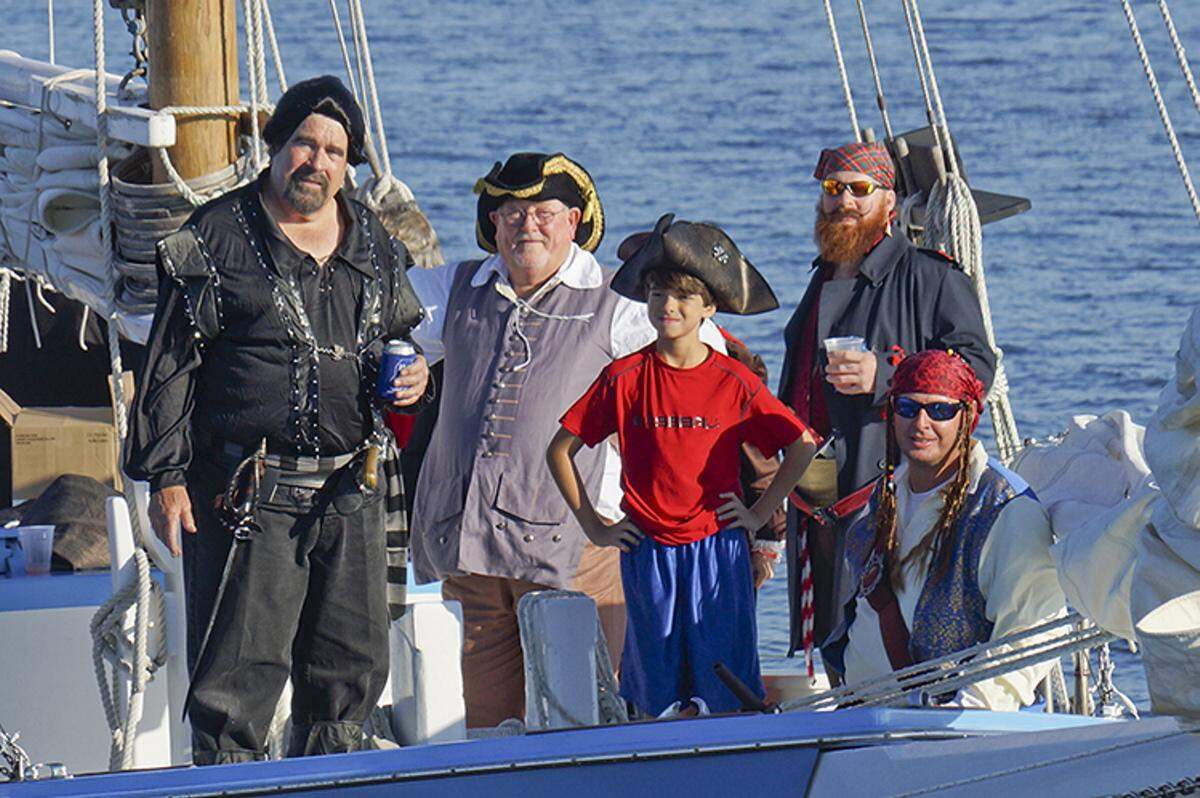 The Pirate Day in the Bay is an invasion of young and old pirates who love to dress and talk the part.