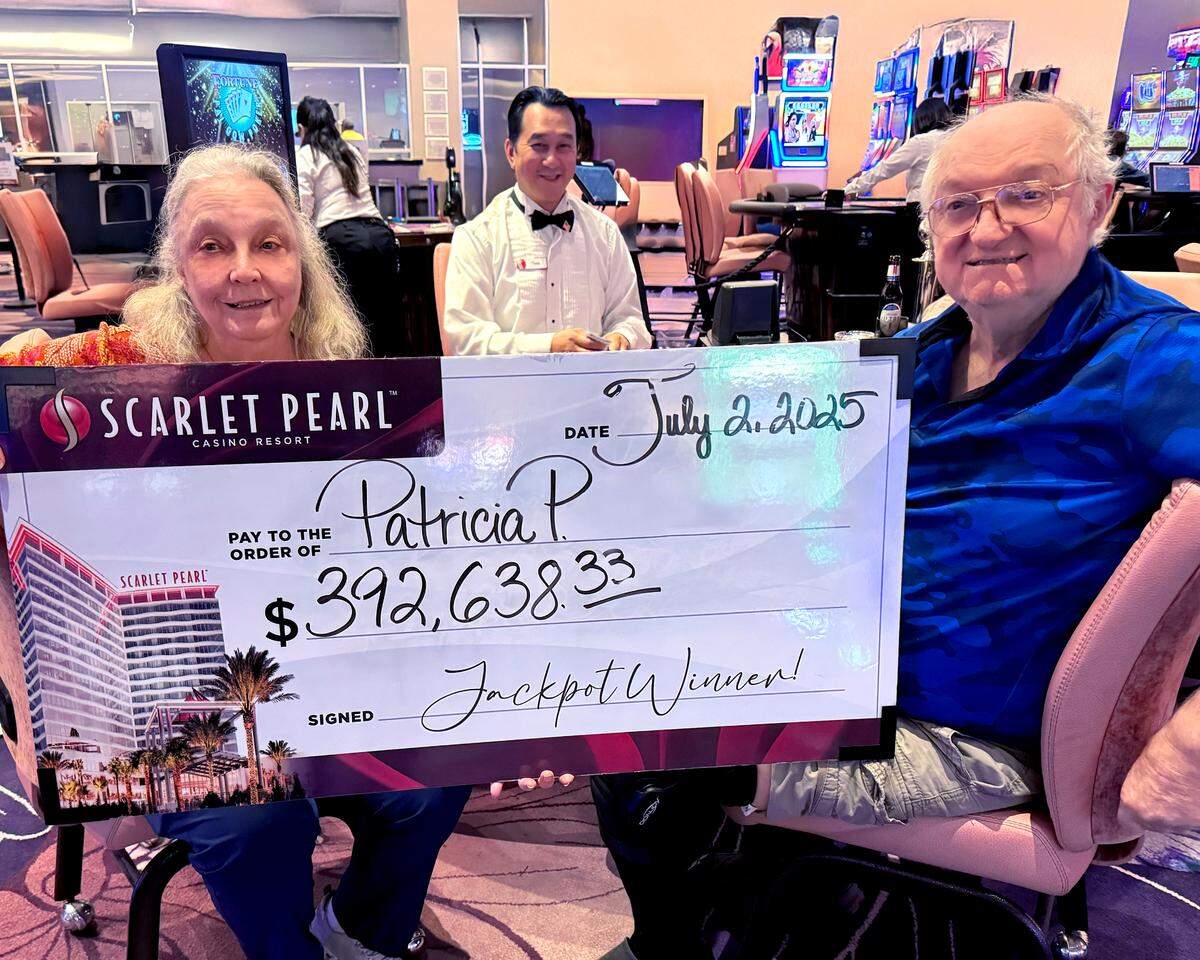 Patrcia P. (no last name or state of residence given) was playing Fortune Pai Gow Poker table at Scarlet Pearl Casino Resort in D’Iberville this week when she was dealt a hand worth a fortune.