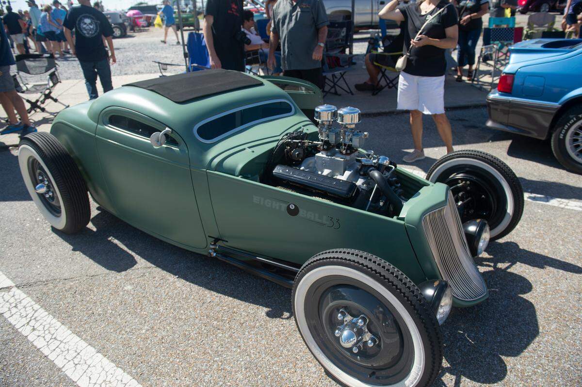 A hand built custom 1933 Ford Coupe during View the Cruise, one of the first events of Cruisin’ The Coast, in Gulfport on Sunday, Oct. 6, 2024.