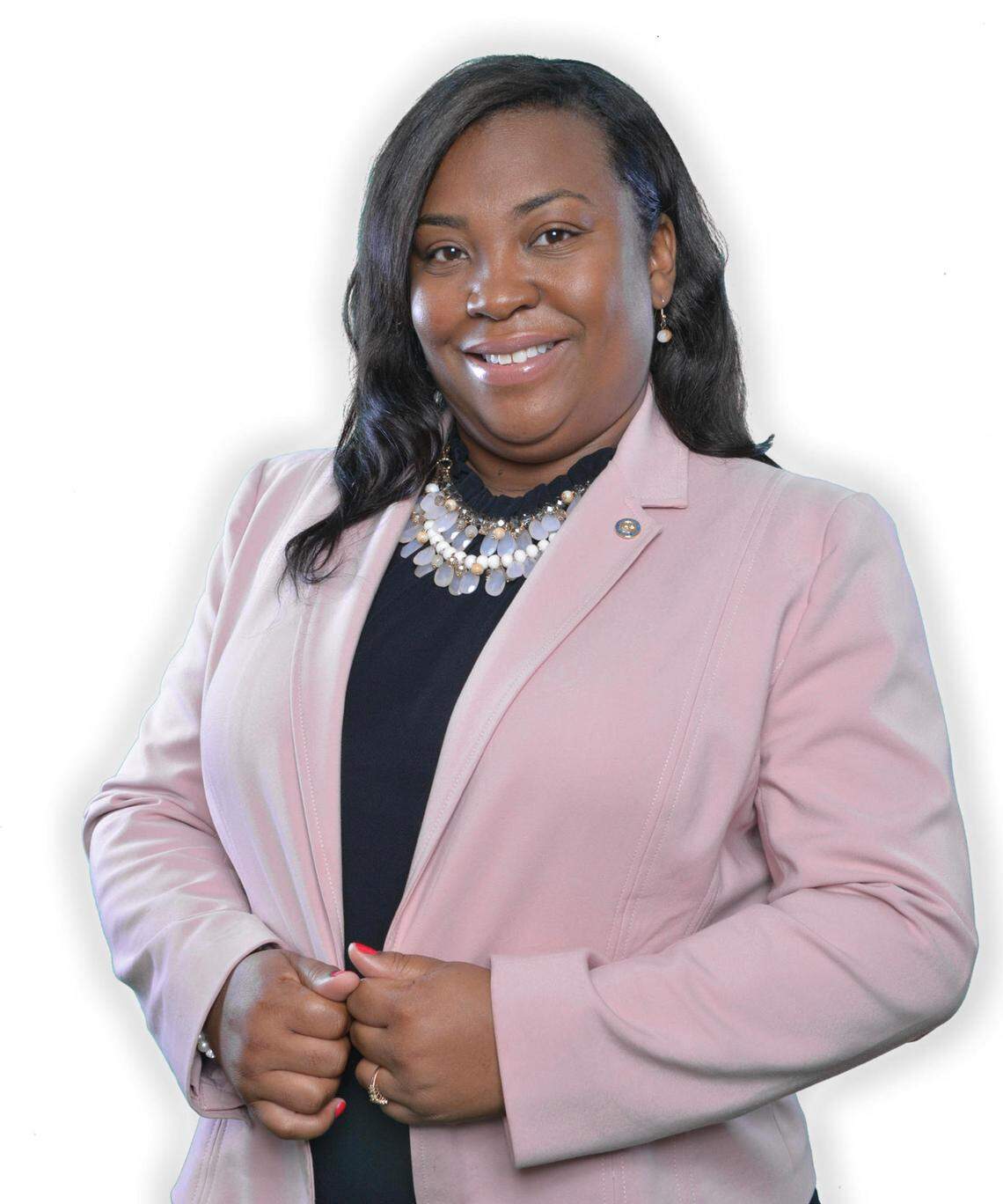 Toyia Tucker, elected to represent District 4 in the Columbus City Council earlier this year, spoke at the rally Andrew Yang attended in Columbus on Sunday, Dec. 6, 2020.