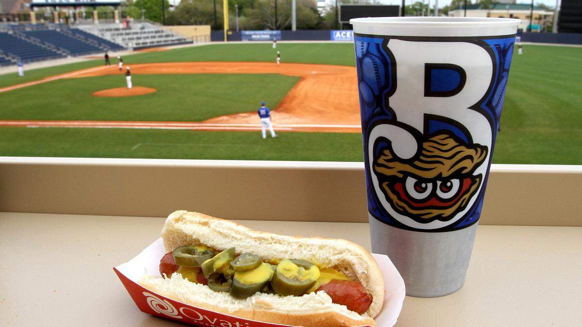 TIM ISBELL/SUN HERALD 
 Hot dogs and soda are just some of the food items available at MGM Park.