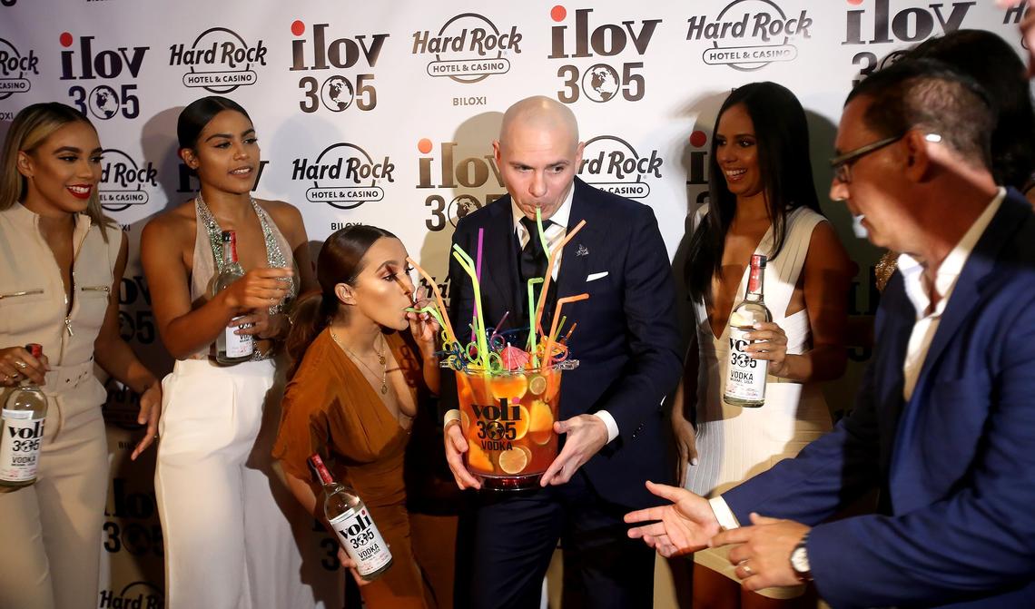 Rapper Pitbull attends the grand opening for his new venture iLov305 at the Hard Rock Casino Biloxi on Thursday, June 21, 2018. The venue is a nightlife and cocktail lounge in the center of the casino.