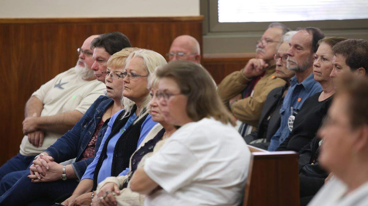 AMANDA McCOY/SUN HERALDSinging River Health System retirees have been attending meetings and voicing their opinions for months.