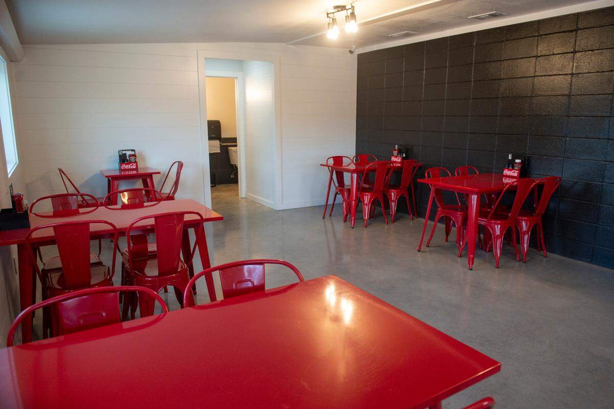 The indoor dining area at Luckies Diner, a new ‘50s inspired diner in Vancleave on Monday, March 10, 2025.