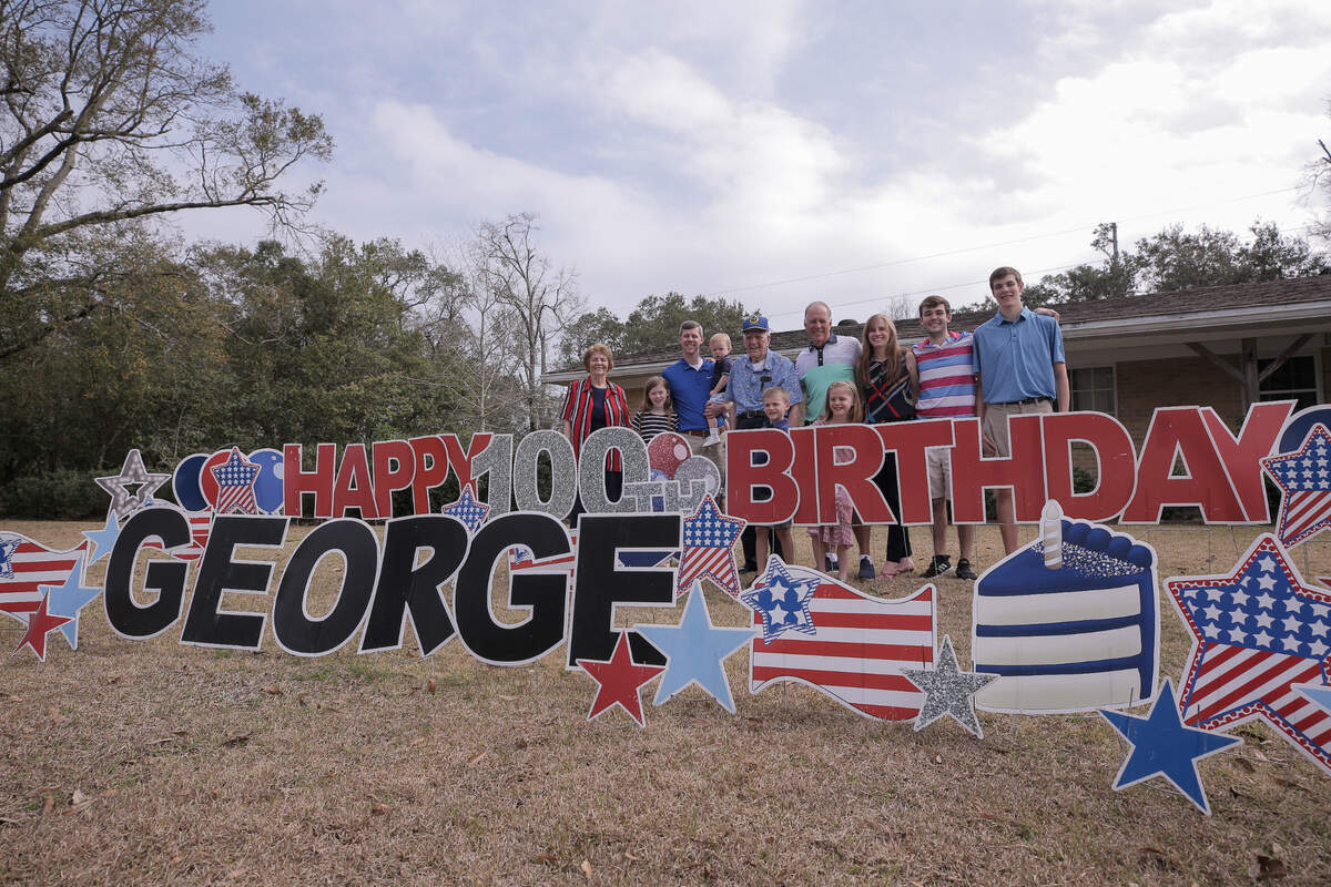 On Sunday, Feb. 28, 2021, the day before his 100th birthday, his two kids, three grandsons and four great-grandkids, as well as other relatives and friends, all gathered at the home where he has lived since his family moved to Gulfport in 1958.
