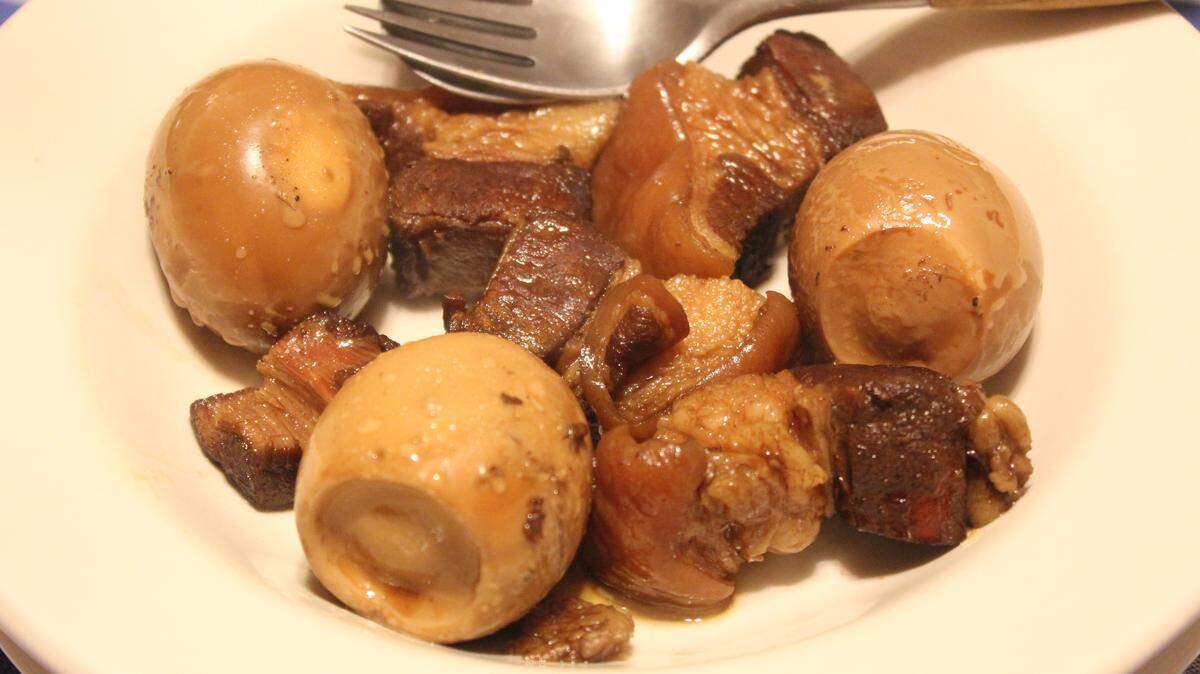 JULIAN BRUNT/SPECIAL TO THE SUN HERALDPork and hardboiled egg stew is hearty and filling.